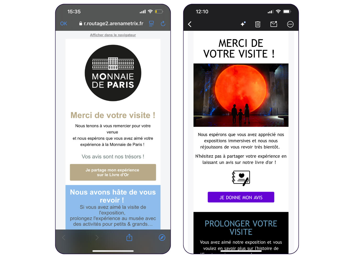 gvs dans un email
