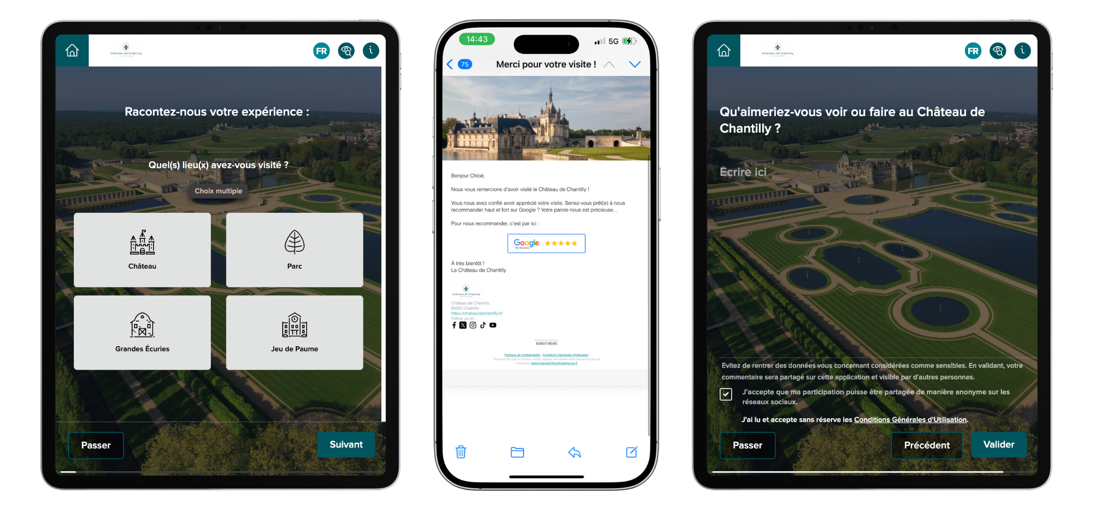 Domaine de Chantilly - GuestViews - Use Case