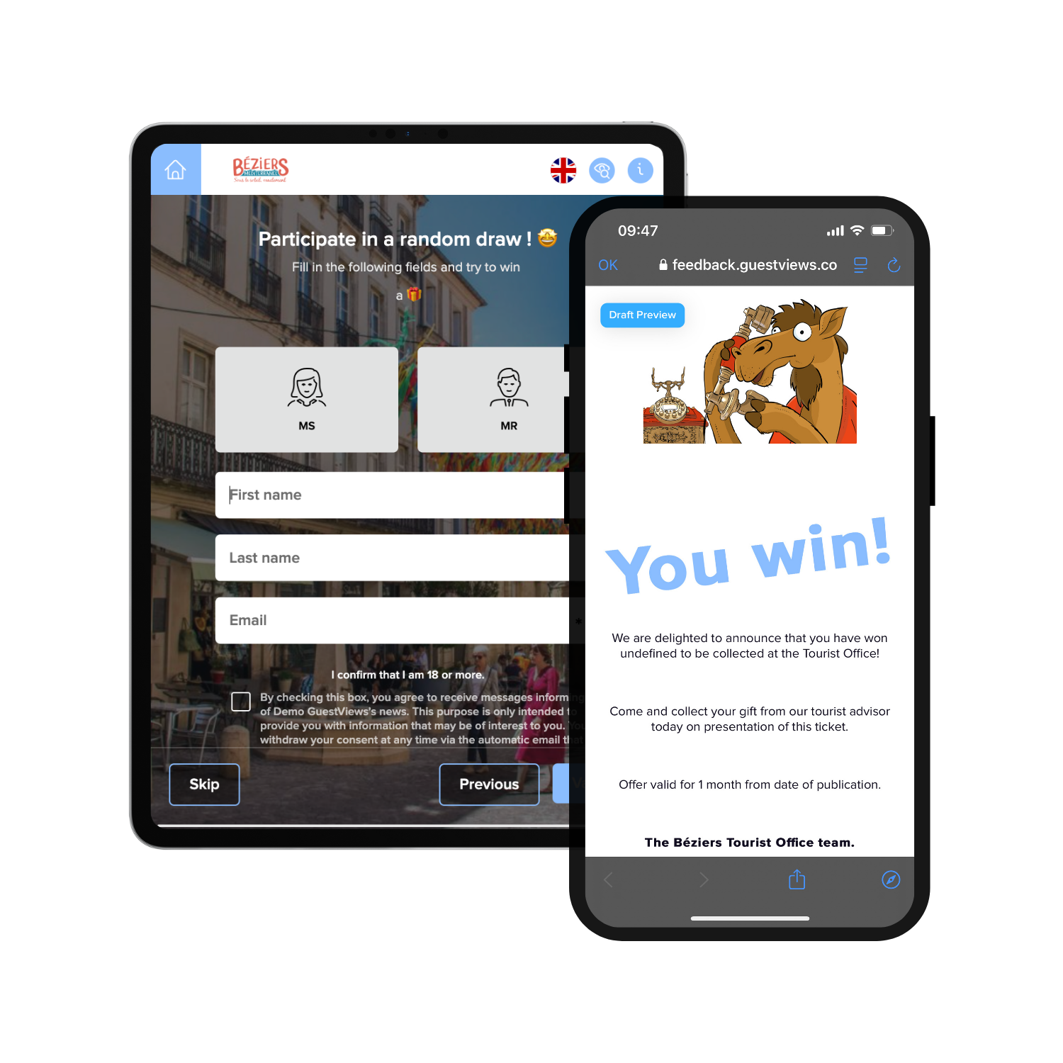 Prize Draw-Guestbook