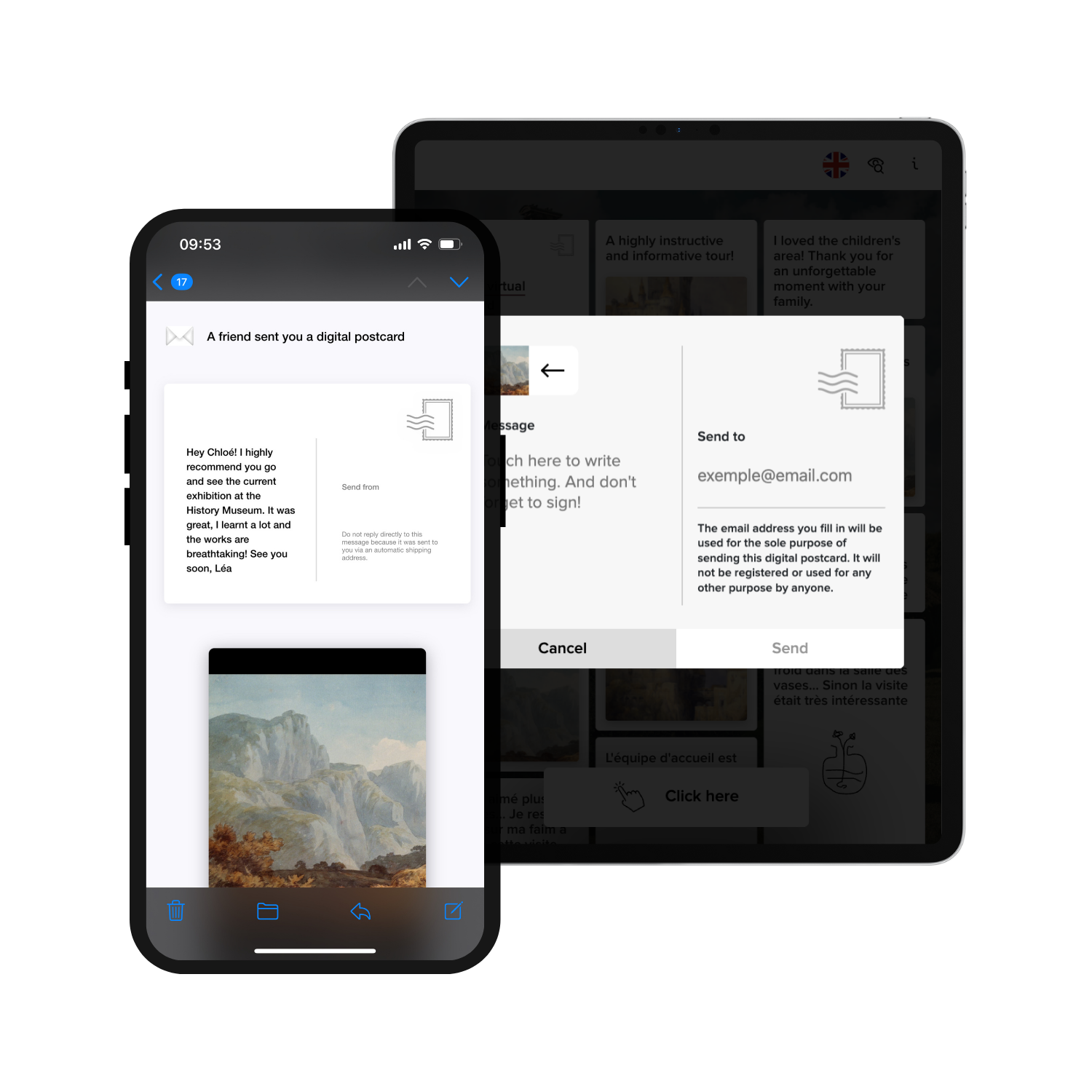 Virtual postcard-Guestbook